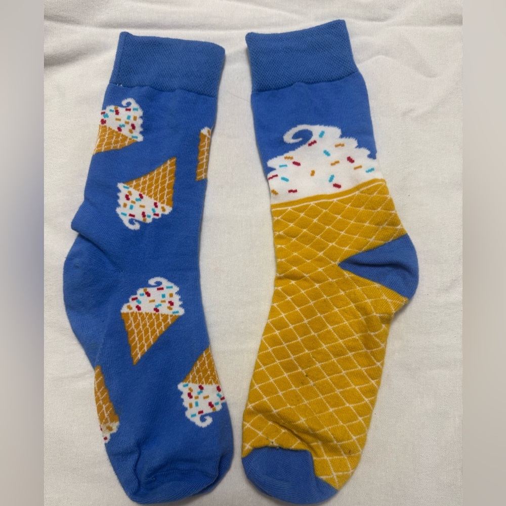 Ice Cream Cartoon Patterned Socks